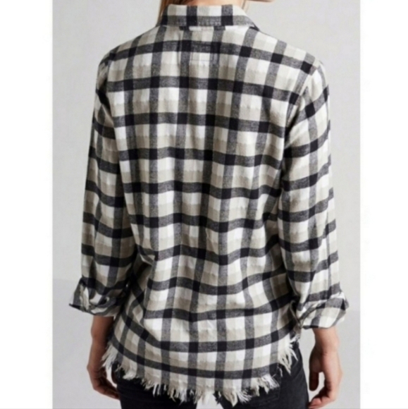 Current Elliott Shirt Buffalo Plaid Gray Size Medium - Picture 13 of 16